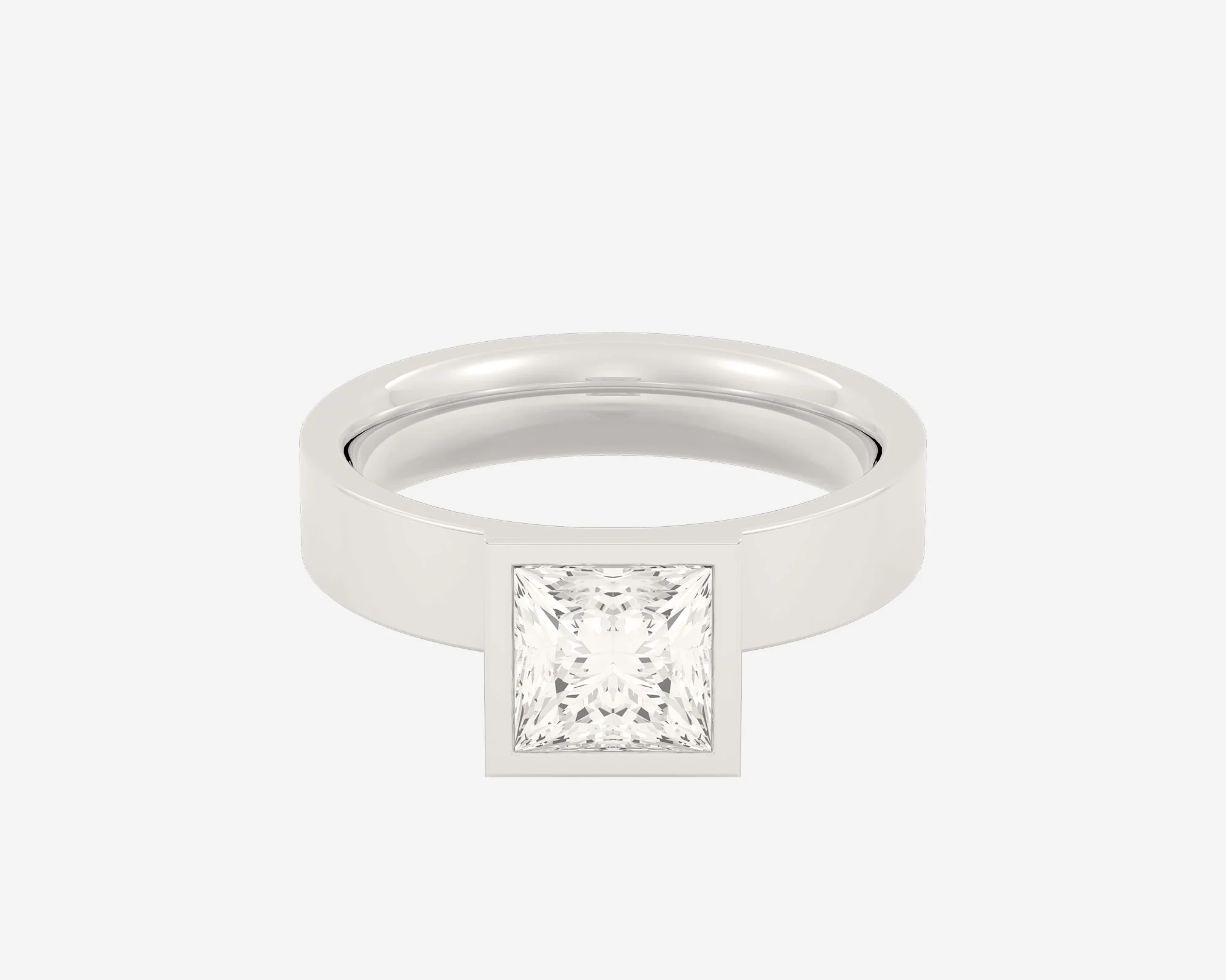 The Square Bezel Solitaire — Princess - Image 8