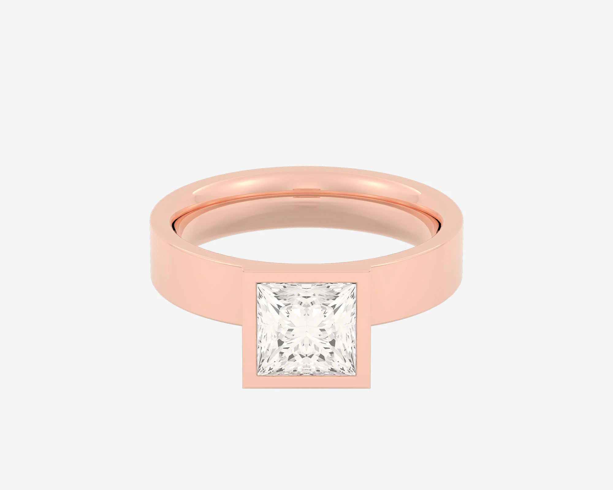 The Square Bezel Solitaire — Princess - Image 9