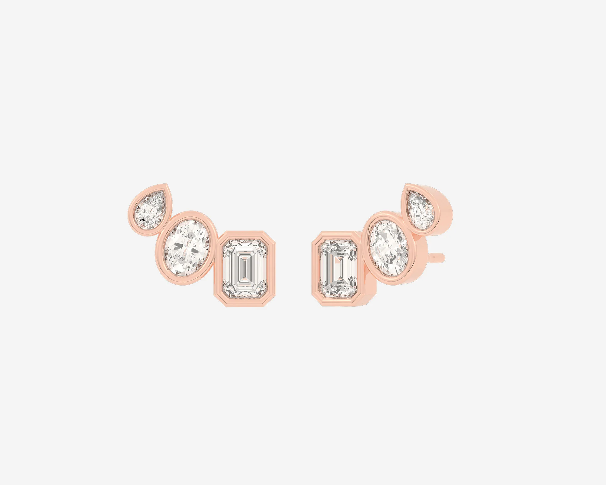 The Trio Bezel Studs - Image 3